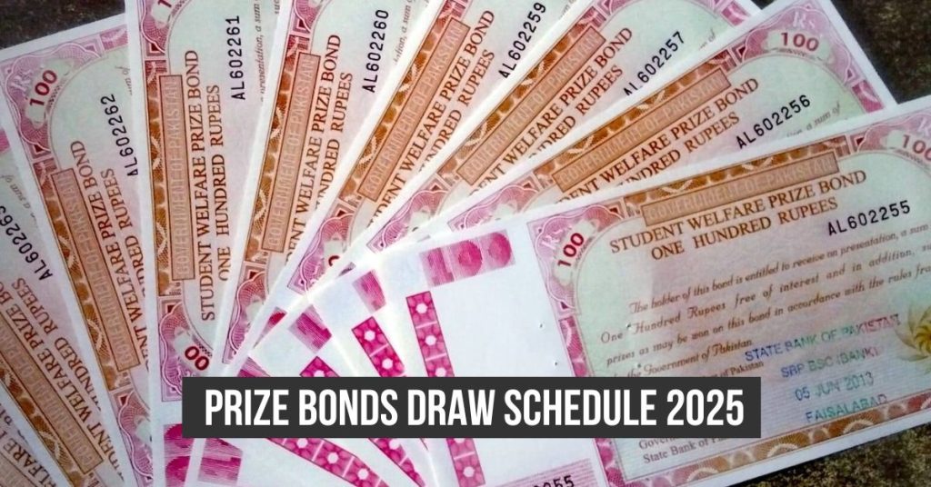 Prize Bonds Complete Draw Schedule for 2025