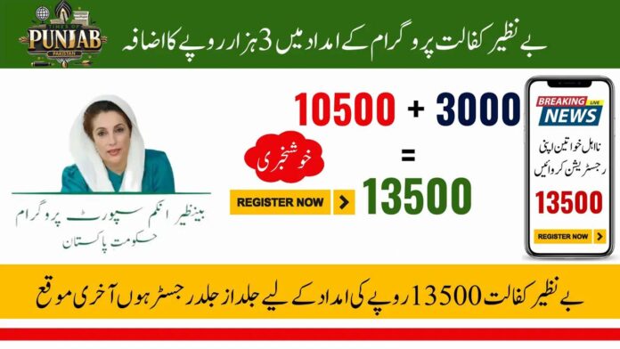 Benazir Support Payment Raised to 13,500: Complete Registration & Payment Guide