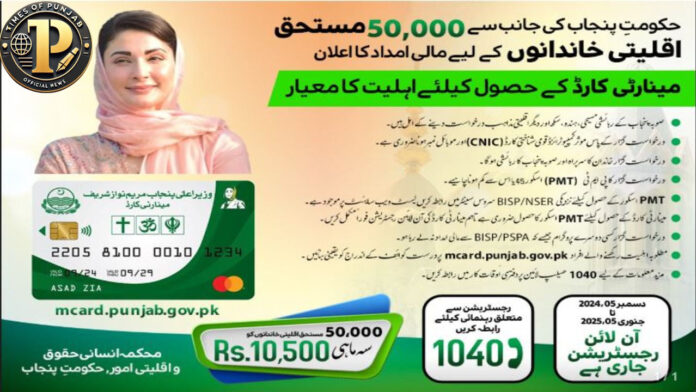 CM Punjab Maryam Nawaz Minority Card 2024-2025 Online Registration
